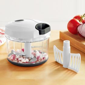 1qt Quick Pull Chopper, BPA free , SS Blades, Food Contact Safe Material , White Grey, Weight 320g 1qt Quick Pull Chopper, BPA free , SS Blades, Food Contact Safe Material , White Grey, Weight 320g